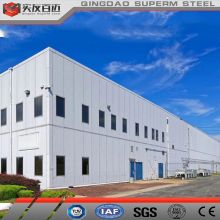 Big Wind Resistance Pre Engineering Steel Structure Frame Industrial Factory Warehouse Free Design Prefab Steel Plant Metal Workshop with Insulated Panel Sheet