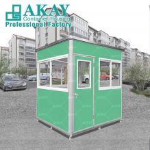  Wholesale Mobile Outdoor Public Security Guard House Prefab Sentry Box Shop Kiosk Ticket Booth for Hotel
