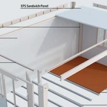  Made in  Prefab Flat Roof Sentry Booth for Insulated Public Security Guard House Design for Mine