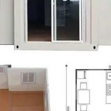 New Design Projects Site Flat Pack Container House with Glass Curtain
